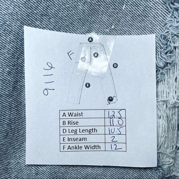 WILD FABLE COTTEGECORE LACE TRIM DENIM JEAN SHORTS JORTS LIGHT BLUE - 4 - Picture 5 of 5